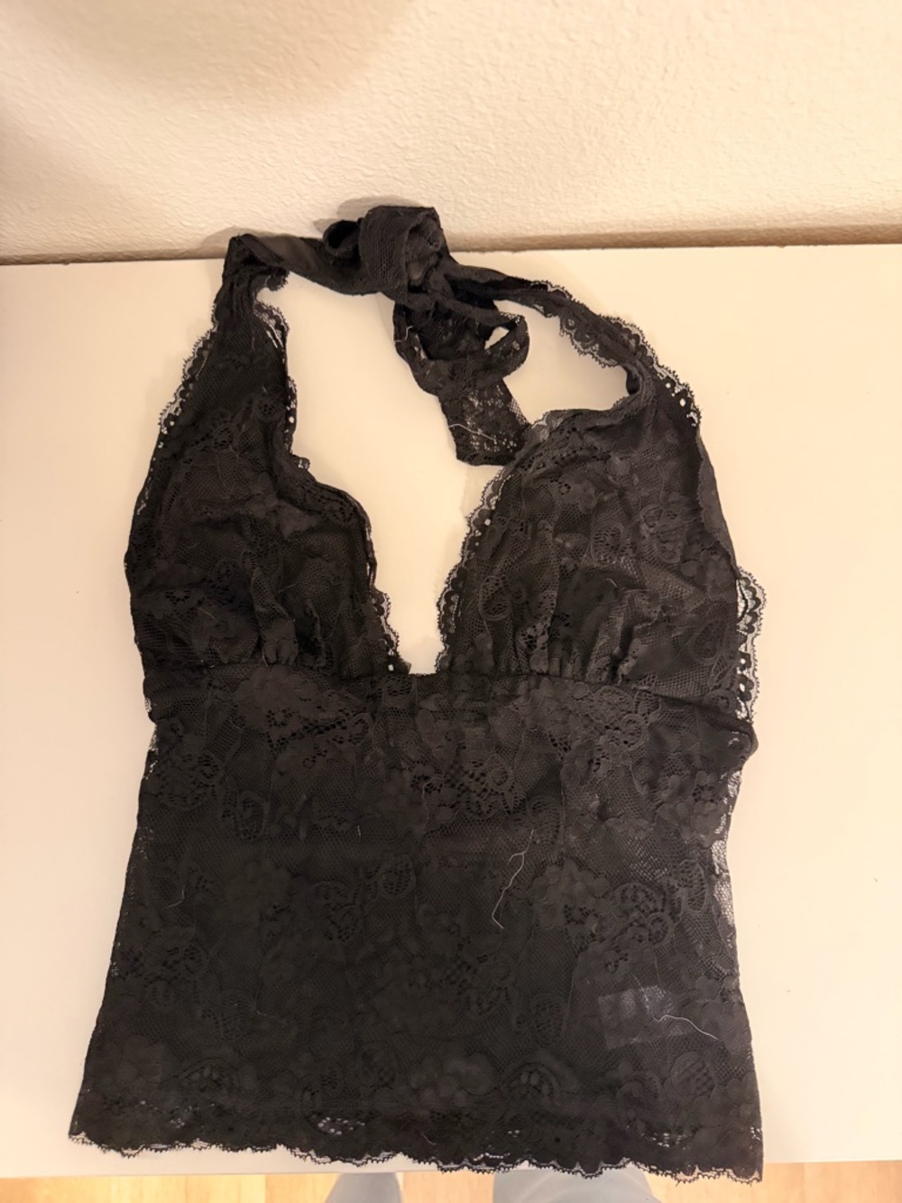 Garage Black Lace Halter Top - Picture 1 of 3